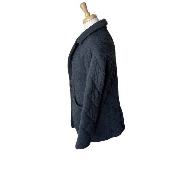 CARVE DESIGNS MAGGIE QUILTED TOPPER Charcoal Gray Size XS NWT - Picture 3 of 7